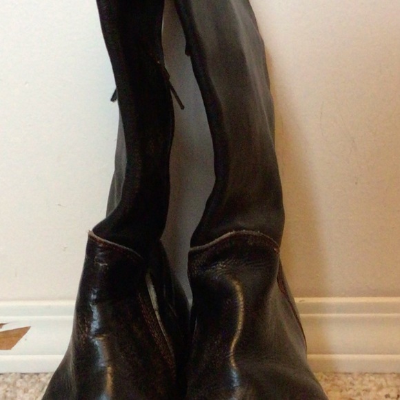 Bedistu tall leather boots. Black.  Size 7.5 US - Picture 8 of 11